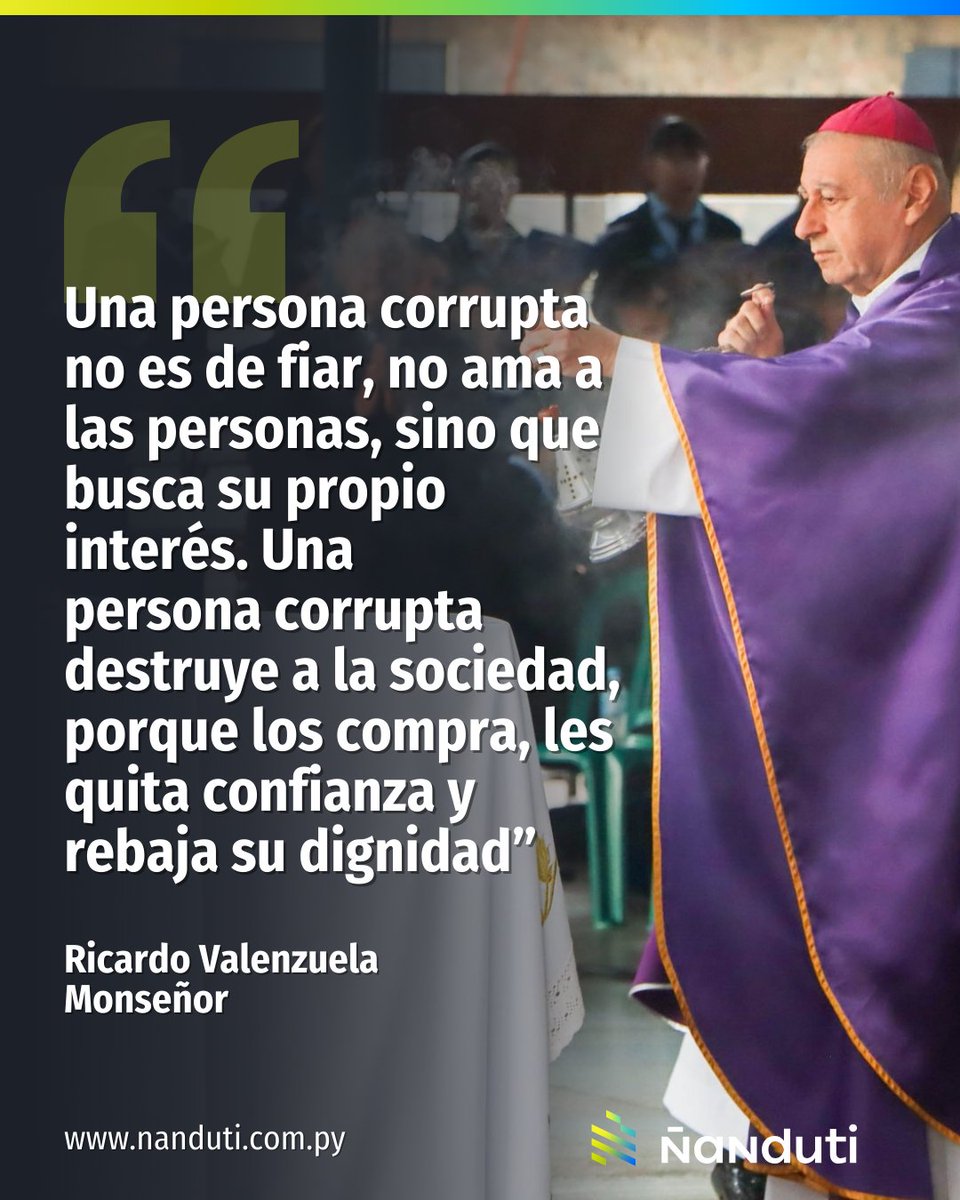 Homilía en la misa central de Caacupé: "Una persona corrupta no es de fiar"

🗣️"La corrupción es una de las grandes causas del triste estado de cosas que está viviendo la nación. Como dice el profeta Isaías: Cuando la corrupción toca su fondo, todo se cae", expresó el monseñor