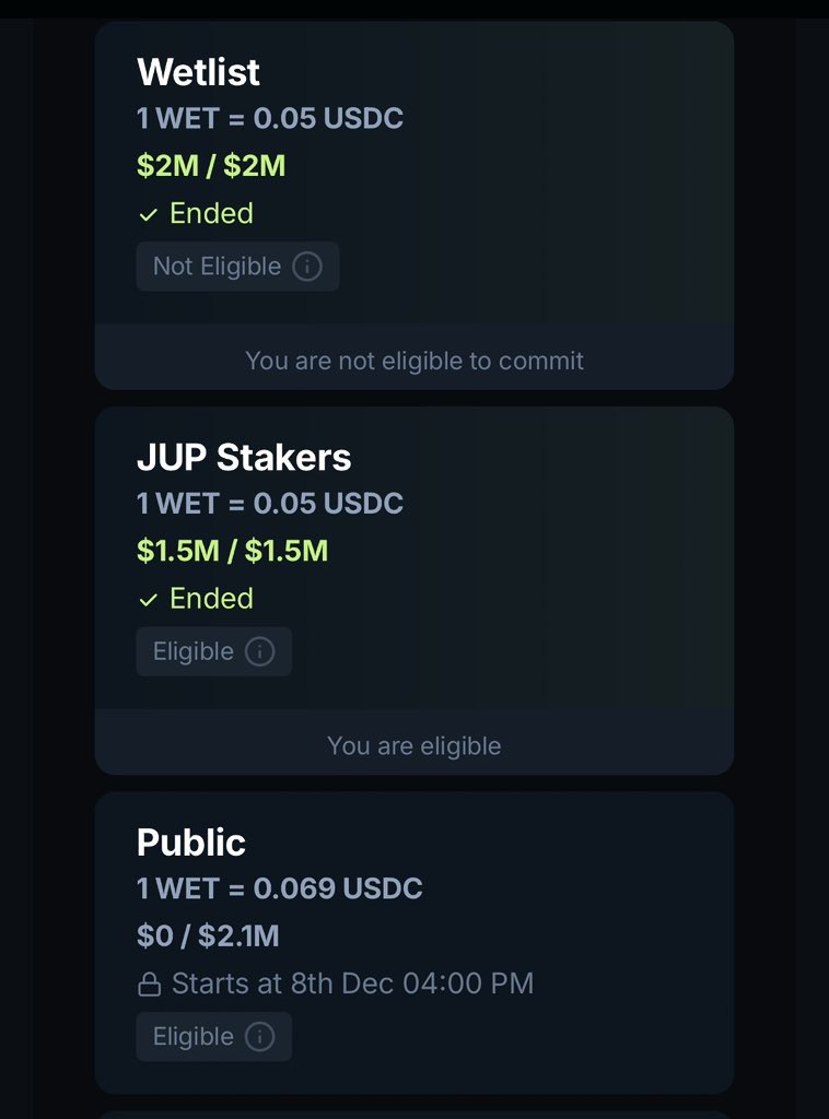 0x_abu's tweet photo. WET Presale Got Me Feeling Like the Unluckiest Person on Earth

> I got early access to the Discord and secured the WetArmy role, thought that guaranteed me presale access.

Then they dropped a new role, WetList, and suddenly my role became useless.

> Qualified with two wallets during the JUP stakers phase, but it sold out in under a minute. Couldn’t even buy one

JUP stakers are too hungry. 😭

> Waited for Public sale… only for bots to snipe everything.

Now they’re re-running the public sale today at 4:00 PM.

Praying the bots don’t attack this time. 🙏💦