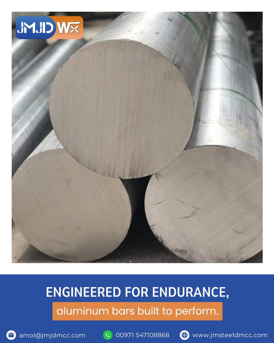 JmjdTrading's tweet image. Engineered for endurance, our aluminum bars are built to perform.

📞 Call us now at +971 547108868
📧 Email: amol@jmjdmcc.com
🌐 Visit: jmsteeldmcc.com

#AluminumBars #AluminumProducts #LightweightSteel #StrongSteel #DurableMaterials #EngineeringMaterials #AluminumSupply