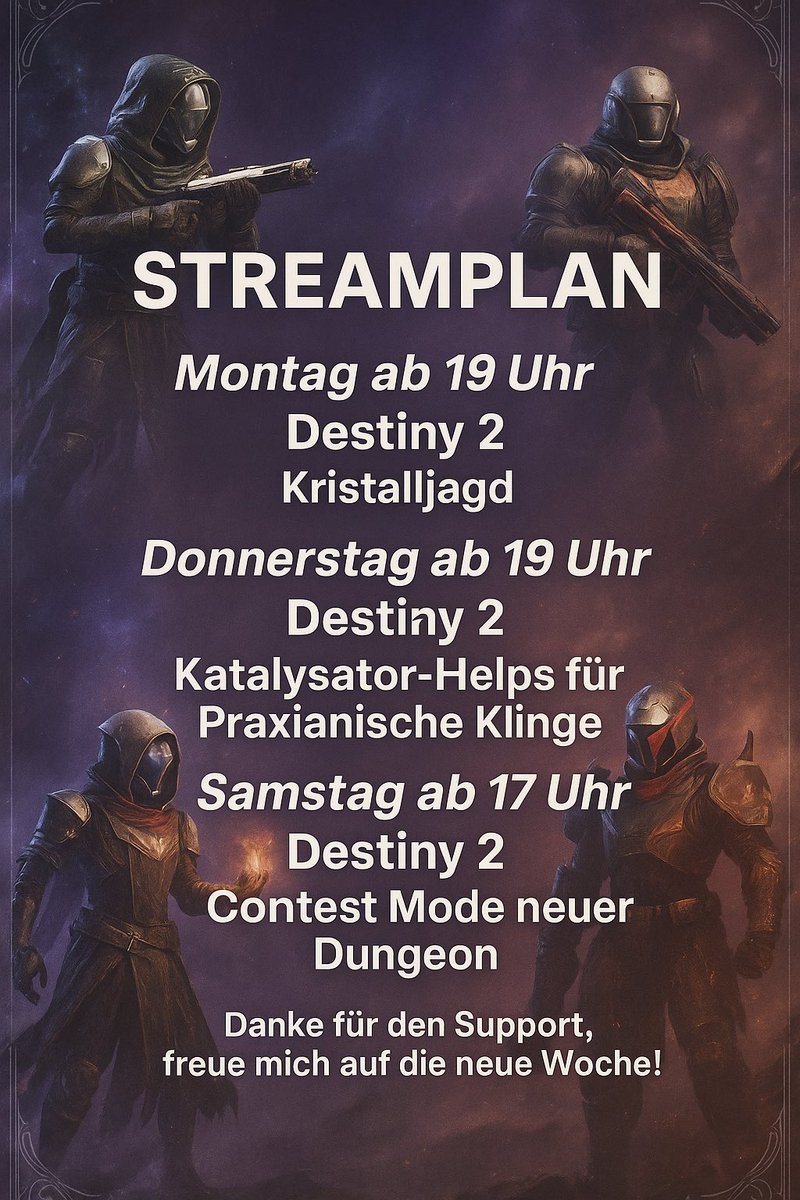 Weiter geht’s diese Woche mit Renegades! Back to Basics- Embleme jeden Stream #Destiny2 #Destiny2Creator