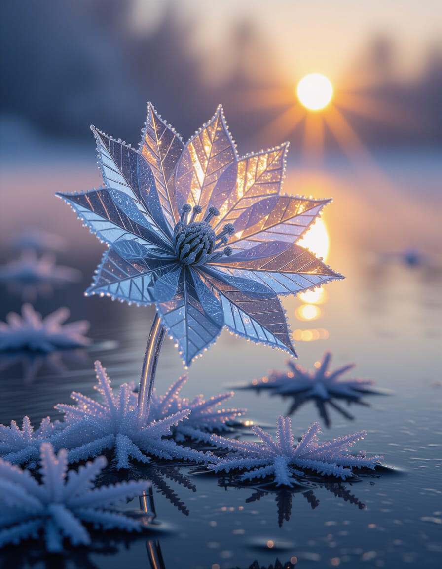 Flowers of Frost creator.nightcafe.studio/creation/79bqt… made with <a href="/NightcafeStudio/">NightCafe Studio</a>