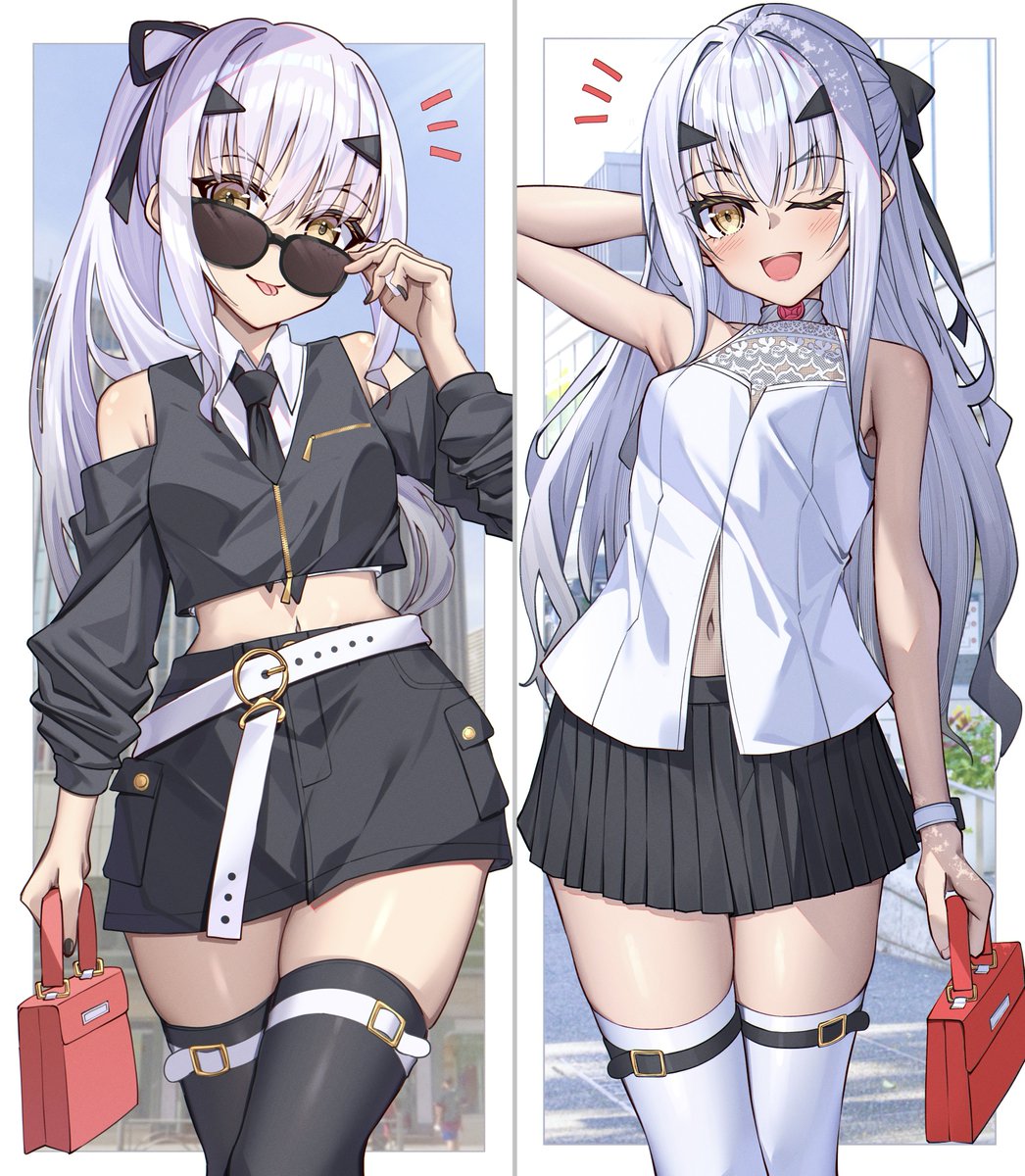 白黒コーデのメリュジーヌ