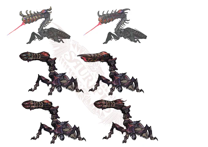 #亜大陸竜跡博物誌 #MH自作モンスター 【眩灯虫ルスコラーダ】イメージ①