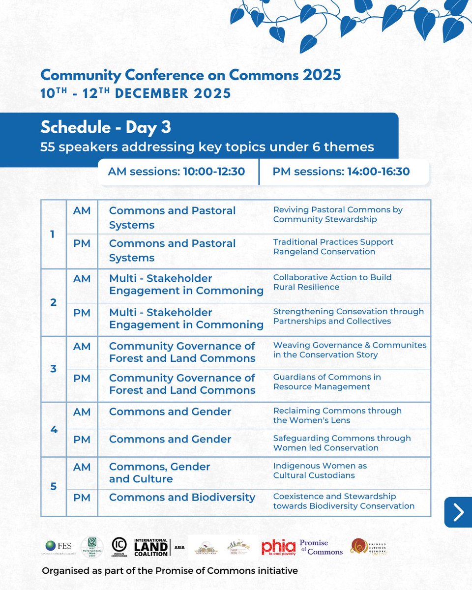 fesforcommons's tweet photo. Here is Day 3, the final day of the Community Conference on Commons 2025. The sessions centre the people and practices that keep Commons alive across generations.
#PromiseOfCommons #CommunityAction #CommoningCommons #StrongerTogether https://t.co/k2rW2AJ6kZ