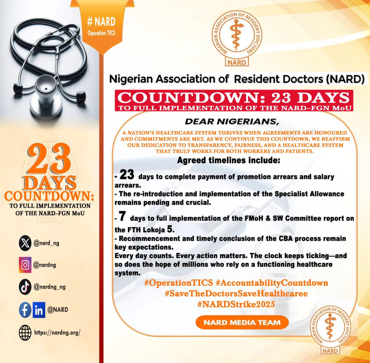 mohagirei's tweet image. The countdown to implementation is still on.
23 Days until the @nard_nigeria NEC reconvenes….