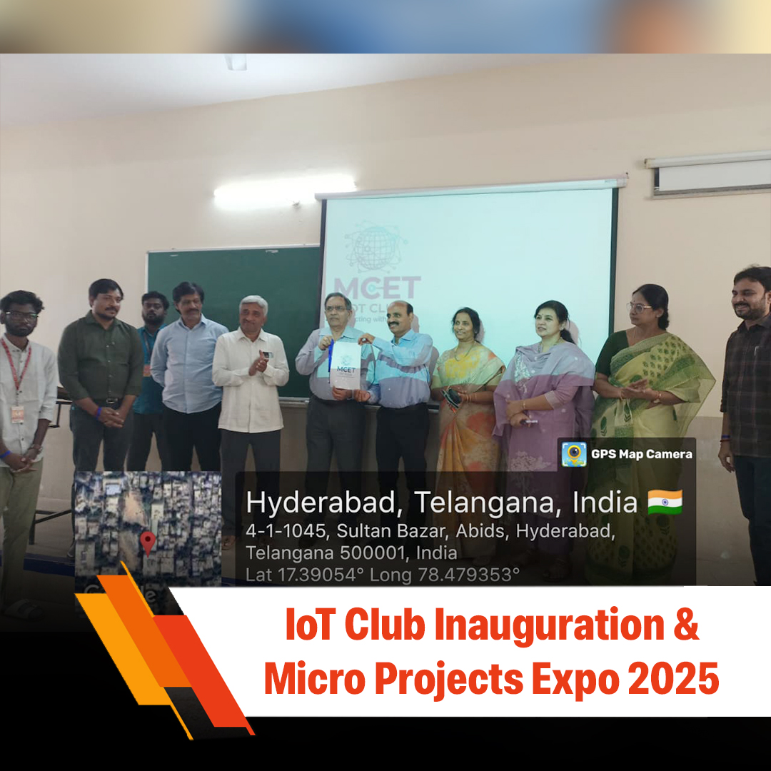 MCETHyderabad's tweet photo. A Proud Day for #ECE!
We celebrated the IoT Club Inauguration & Micro Projects Expo 2025 with great energy and creativity from our ECE 2nd-year students.
#MCET #IoTClub #InnovationBeginsHere #MicroProjectsExpo #StudentInnovation #TechLeadership #EngineeringExcellence https://t.co/8esIenF7SX