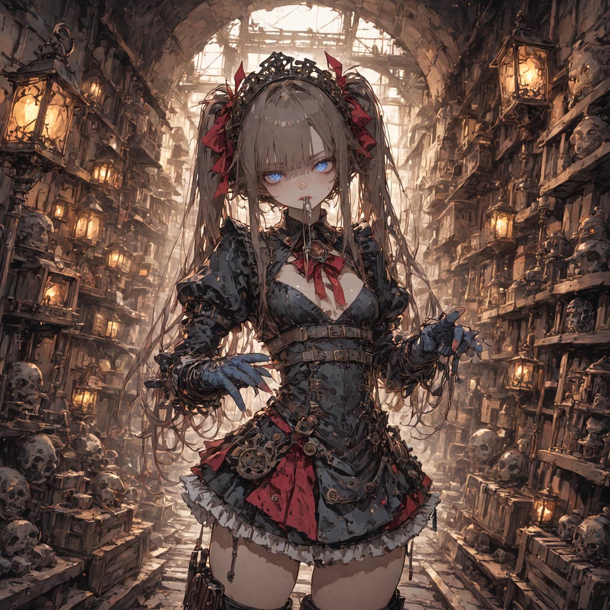radio_BlauDolch's tweet photo. 魔導商会エンジニアちゃん
「クリフレイ島の巨人...子供の頃、ぐでんぐでん亭のドワーフ爺戦士言っていたのじゃ。クリフレイには、古代の魔導で動く島を守る巨人(ゴーレム)がいると。ずっと気になっていてな...いつの日かワシが見つけることが夢じゃった。」　#AIイラスト　#AIart https://t.co/uc1wMx6bW3