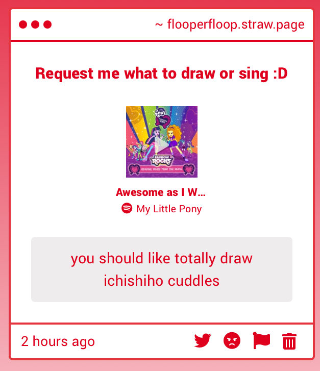 ceirissk's tweet photo. 6. "song request? & IchiShiho cuddles" ->
I should clarify that i'll probably ONLY accept singing request if its PJSK or HOLOLIVE or VOCALOID or JP songs i know enough to sing, so it really depends. But for this, no.π
here #ichishiho cuddles cuz it's cold
#FloopStraws #pjsk_FA https://t.co/XNj3Rsn68M