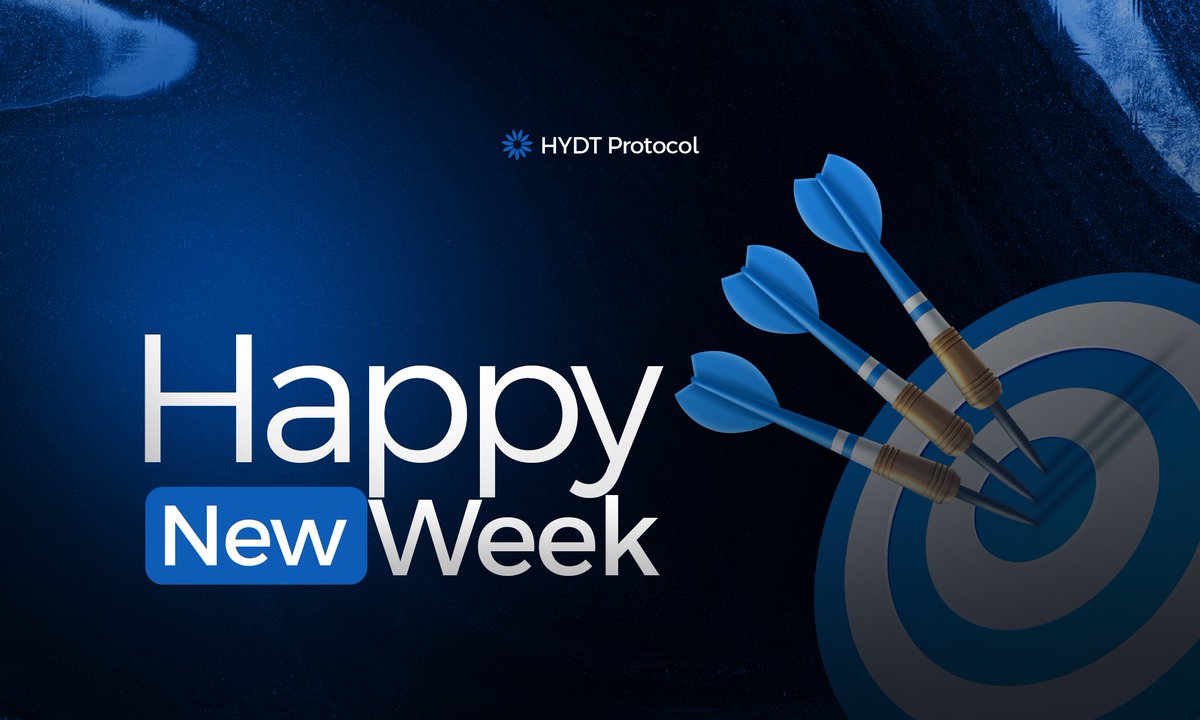 HydtProtocol's tweet photo. Crypto needs fewer complicated systems and more “finally… something stable” moments.

$HYDT → deposit, lock in, earn daily.

Happy New week, HYDT fam 💙

Let’s keep it steady, one day, one yield, one quiet win at a time. https://t.co/GcL7GCrhWs