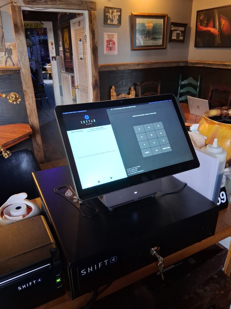 TuckerShift4's tweet photo. Kimbro's Pickin Parlor is a staple in Franklin, TN. They recently made the change to the latest and greatest Point of Sale on the market with @SkyTabPOS by @Shift4! They're already enjoying their new found capabilities. #TeamFour https://t.co/S7L4M9RRNw