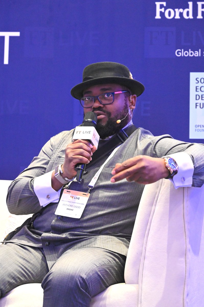 BBOXX_HQ's tweet photo. Bboxx CEO Anthony Osijo spoke last week at the @ftlive  Climate &amp; Impact Summit Africa on how decentralised systems, digital finance and African-led innovation are transforming energy access.

See more here: https://t.co/jsJj3SOzmo

#EnergyAccess #Africa #Bboxx https://t.co/GNotR44r62