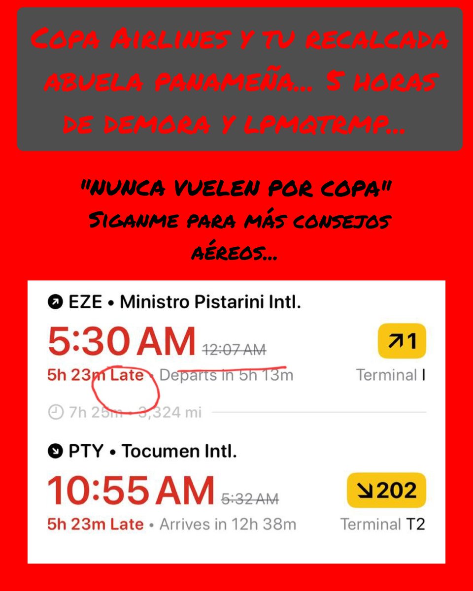 "NUNCA VUELEN POR <a href="/CopaAirlines/">Copa Airlines</a> ". 
Siganme para mas consejos aéreos.
