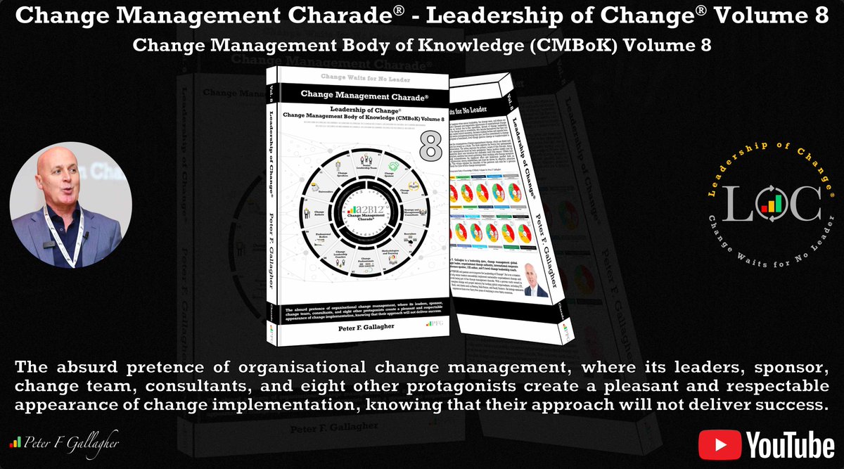 #LeadershipOfChange Volume 8
Change Management Charade - Video
When senior leadership, the change team, and others are involved in an absurd pretence intended to create a pleasant and respectable appearance of change implementation
#ChangeLeadership
youtu.be/UasnYwSsAOg