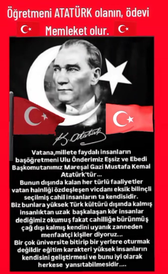 Medeniyet öyle bir ışıktır ki,  ona kayıtsız olanları yakar, mahveder....

M. Kemal ATATÜRK.🇹🇷