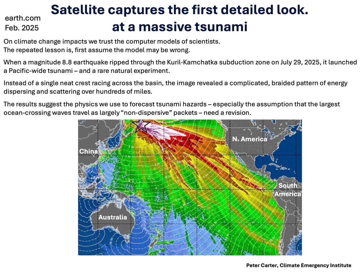 TSUNAMIページ AN ACTUAL MASSIVE TSUNAMI PROVES THE MODELS WAY WRONG On climate