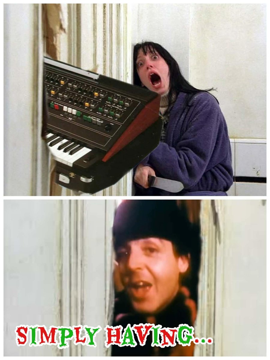 The party's on...The feeling's here.
That only comes....This time of year!

Poor Wendy....she recognized that synthesizer intro anywhere! #TheShining