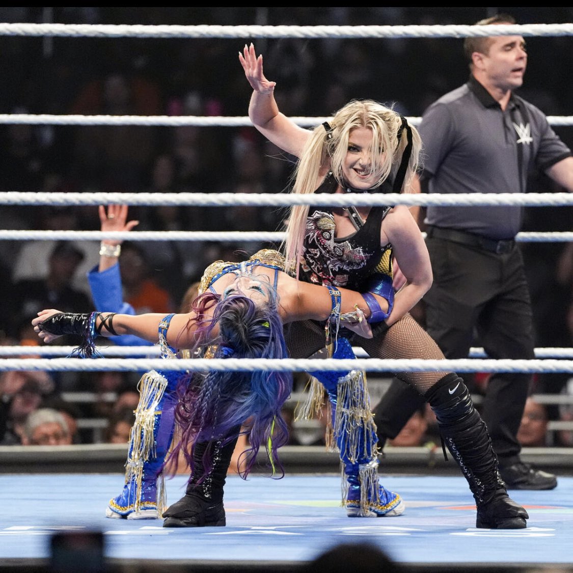 On top of the world.  NOT @AlexaBliss_WWE. tweet media