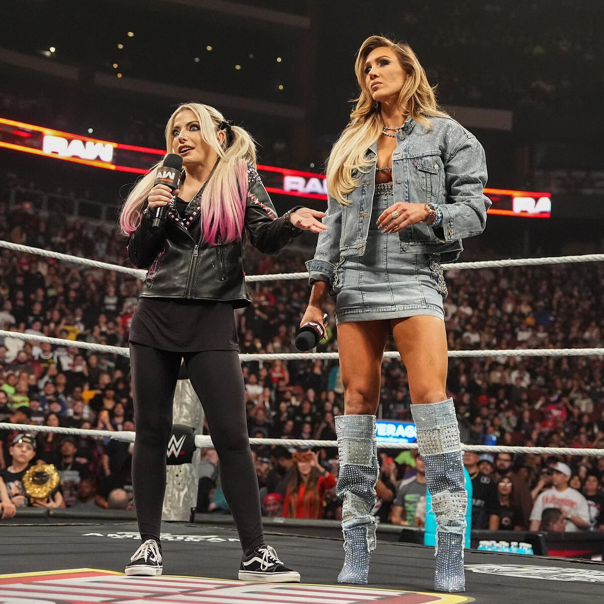 On top of the world.  NOT @AlexaBliss_WWE. tweet media