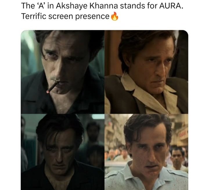 Debas_mita_'s tweet photo. He didn’t just act… he ASCENDED 😭🔥 #AkshayeKhanna ate so good I forgot #RanveerSingh was the lead! Can't wait for part 2🤌🏻✨ https://t.co/fVA80rK9US