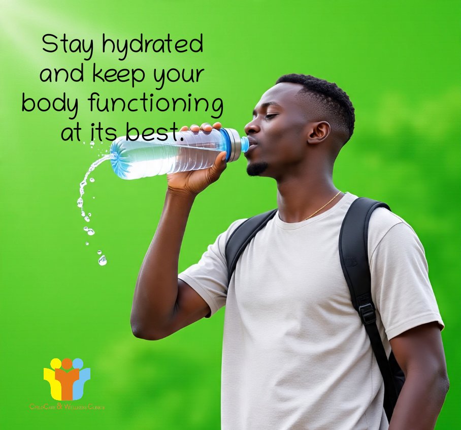 Drink up! Make hydration a habit by carrying a refillable bottle with you everywhere. Your body will thank you  #HydrationTips #HealthyLivingNG