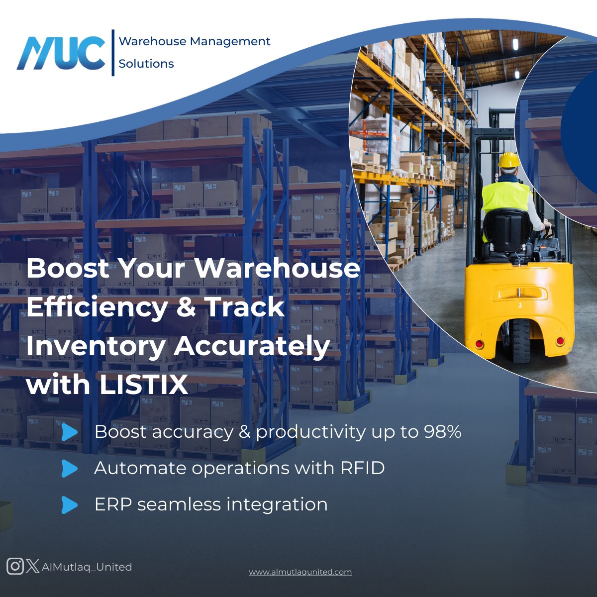 Boost your warehouse efficiency with LISTIX WMS from Al-Mutlaq United.
 #IT #warehouse #listix #wms #solutions