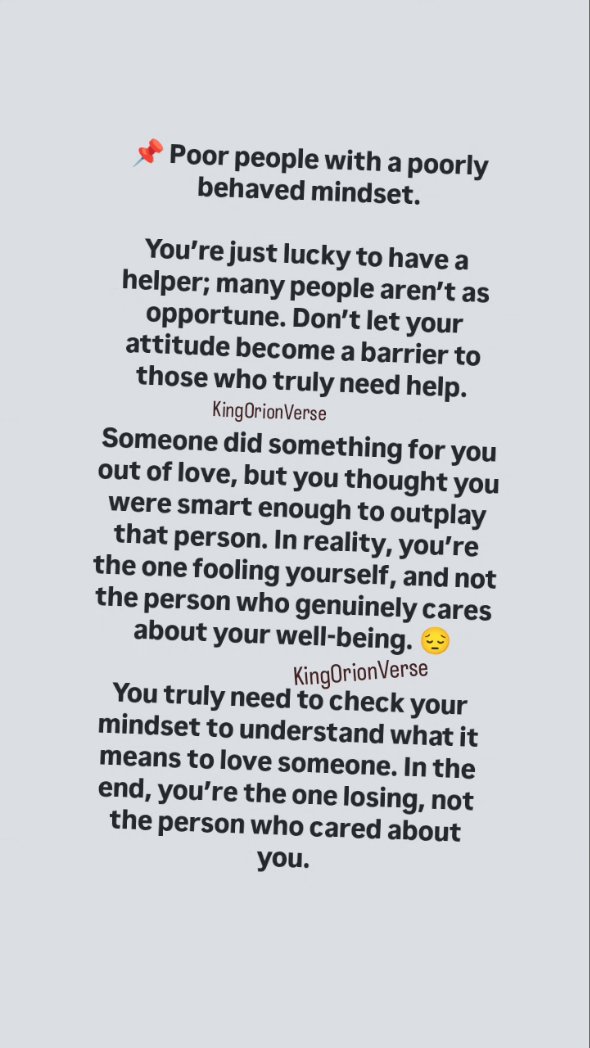 Smartness isn't the problem for many people, their mindset is. Fix the mindset, and you fix the results.
.
.
.
#kingorionverse #fypシviral #x