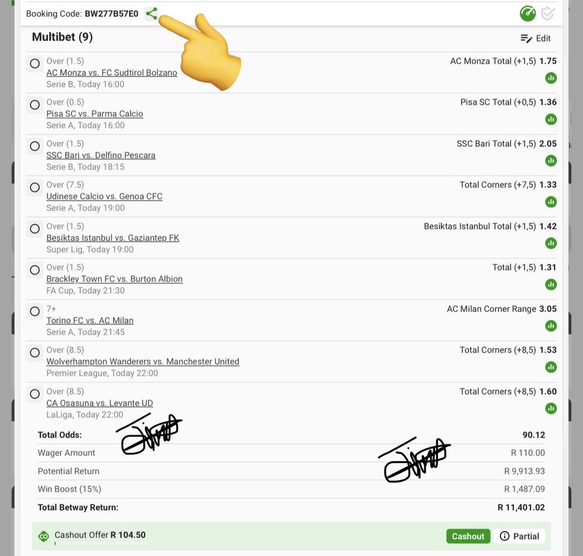 Let’s go take this R11K🎉💥💥💥💥

BW277B57E0 
16:00

Link: new.betway.co.za/book-a-bet-res…

Note: Wake up and Boom with me🚨