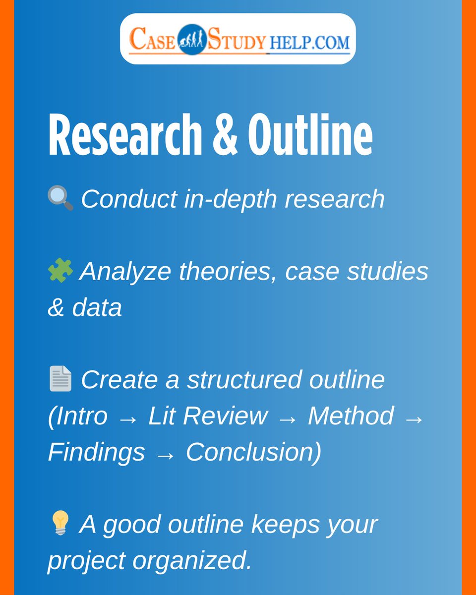 casestudyhelp's tweet image. Working on your Capstone Project?

Look at the step-by-step guide to help you choose the right topic, organize your research, and create a professional final submission.

tinyurl.com/yz3adj57

#capstoneproject #academicwriting #studentguide #researchproject #casestudyhelp