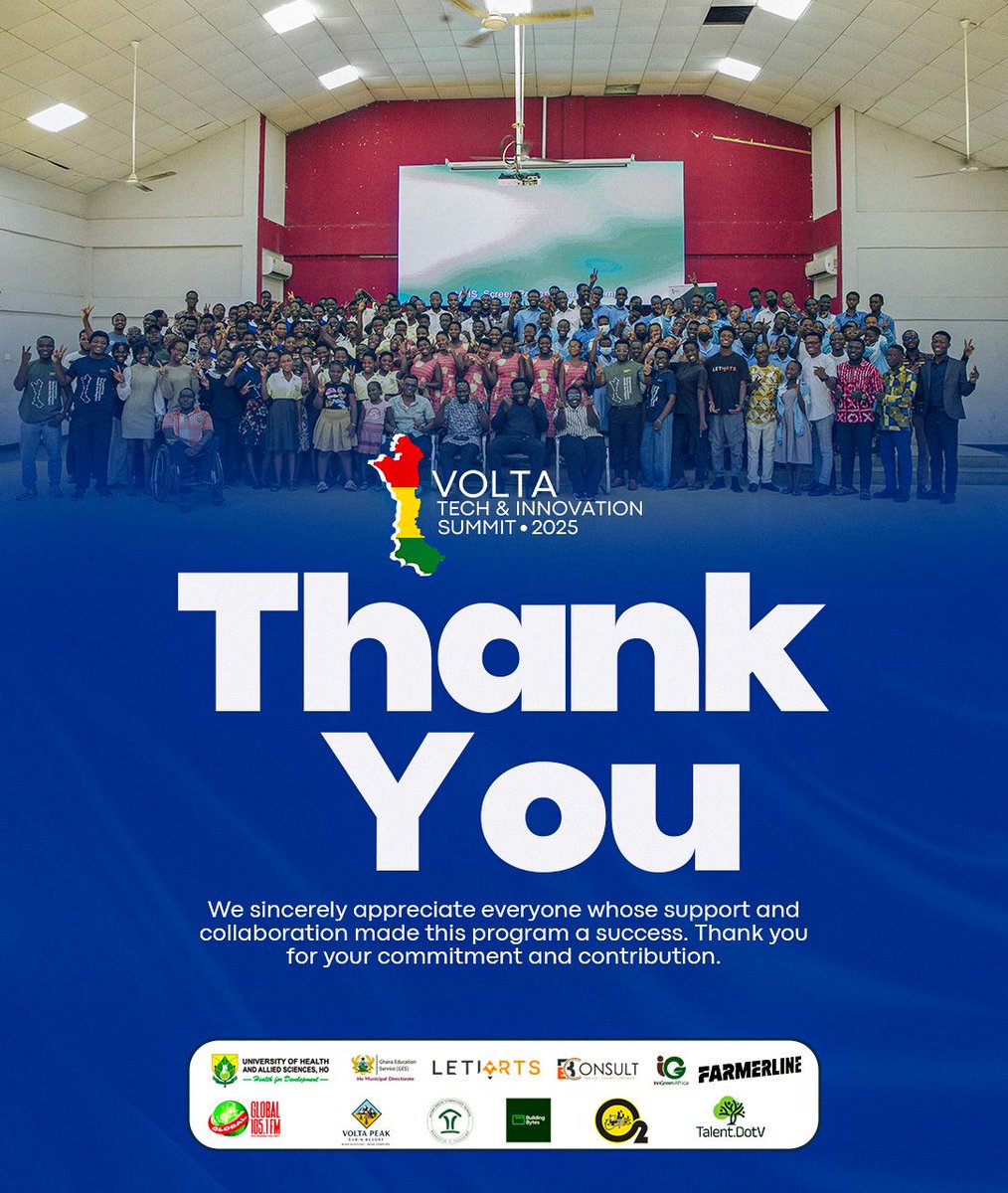 Good morning. We are starting the week by saying thank you.

The Volta Tech &amp; Innovation Summit was a success because of the incredible support and collaboration from this community. To our partners, speakers, and every participant, we appreciate your commitment.

#VTIS2025 #Ho