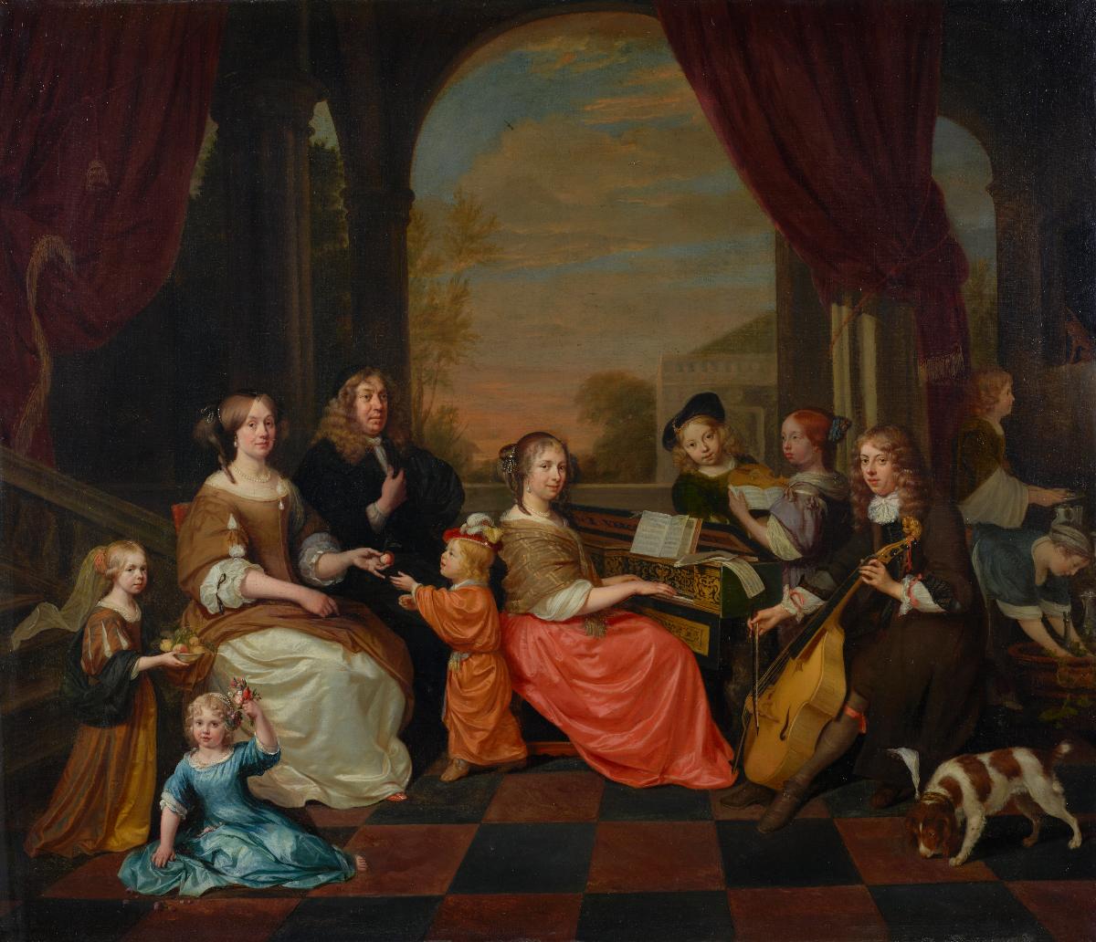 - parel van de dag -

Johannes Verkolje | Groepsportret met een musicerende familie (1671)