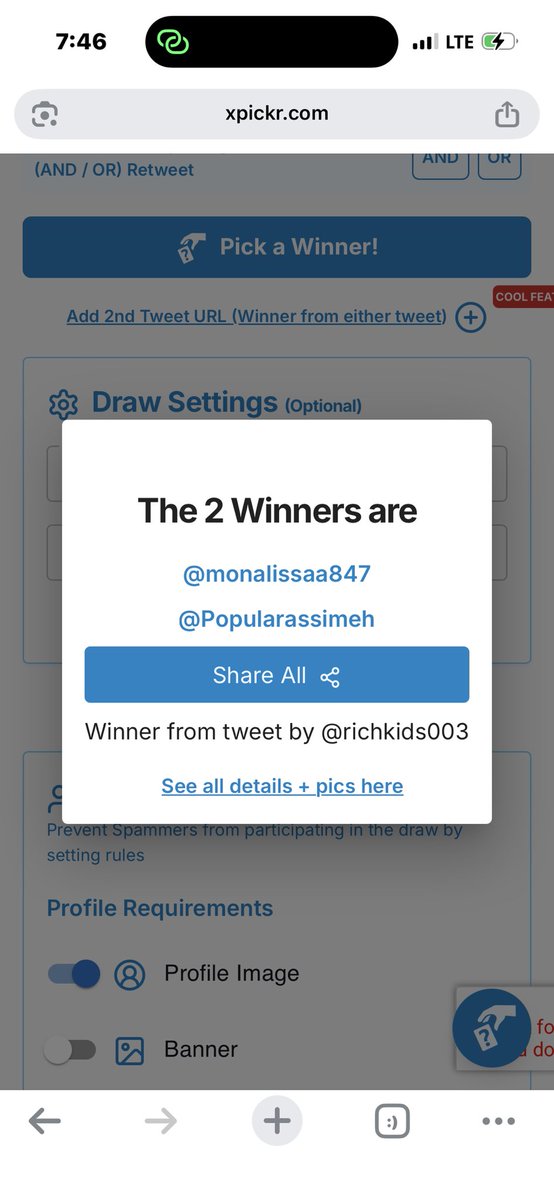 Congratulations to the winners 
Open ticket on discord to claim ur account 
<a href="/monalissaa847/">Monalisssaaa🥰❤️🌹</a>
<a href="/Popularassimeh/">popular assimeh</a>
Draw id 1765176376373