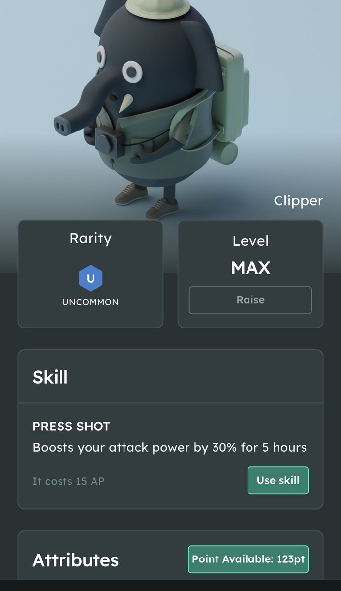 Level.MAXまでかなりSTP使ったしギルドレイドボスイベントで活躍してくれる事に期待🙏123ptのステ振りは一旦ステイでいいのかな…?😭
#SNPIT #SNPITGuild