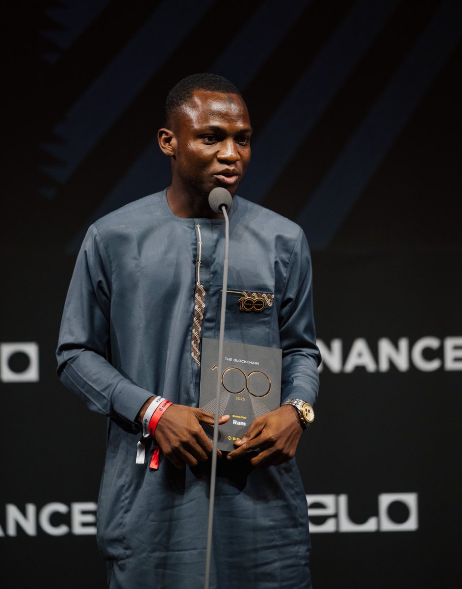 This guy, <a href="/RamadoneA/">Ram 🔶</a>, was the only African to win the Blockchain 100 Award by <a href="/binance/">Binance</a> in a highly competitive global field.
He didn’t just win… he put Africa on the global blockchain map.
Big congratulations to you, my brother you earned it.