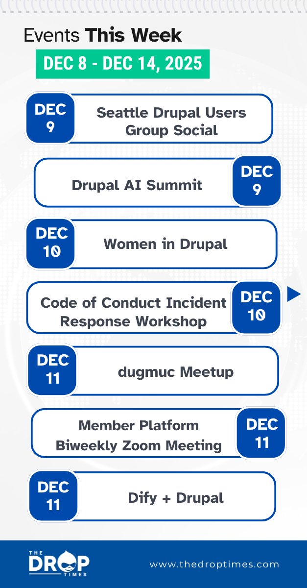 thedroptimes's tweet photo. 📢 Drupal AI Summit set for Dec 9 in Paris, at FOST 2025.
 AI + open source sessions tailored to Drupal pros.
 https://t.co/fEr85u46nz 
 #DrupalAI #DrupalEvents #AI #OpenSource https://t.co/phVEeXwYLJ