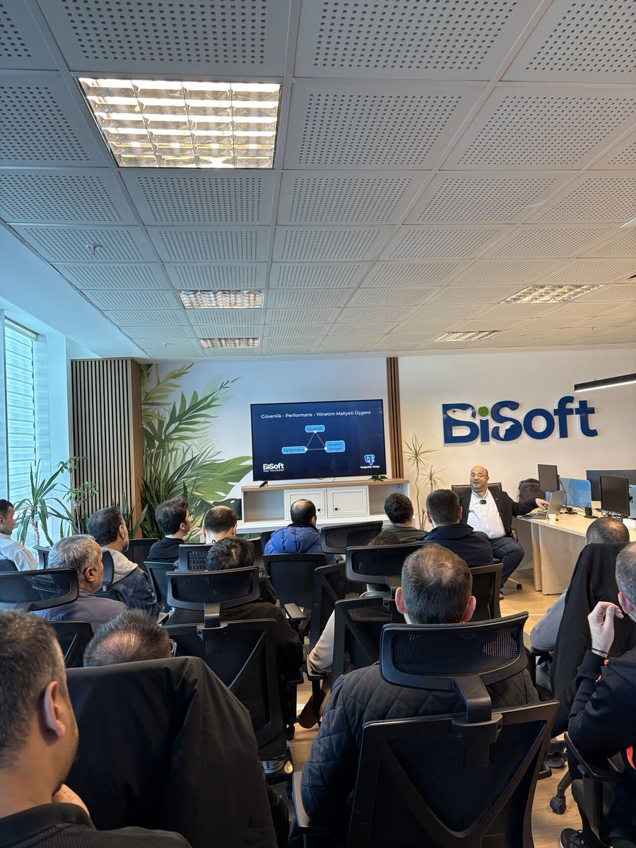 BiSoftBilgi's tweet image. PGDEV Ankara kapsamındaki PostgreSQL etkinliğimizi başarıyla tamamladık! 🎉
Kaçıranlar için yayını çevrim içi izlemek mümkün.
Yayında; güvenlik, süreklilik ve yüksek erişilebilirlik çözümleri üzerine değerli bilgiler paylaştık. Katkı sunan herkese teşekkürler! 🙌
#PostgreSQL