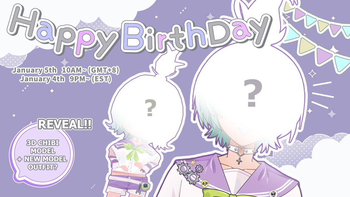 hi~ my bday is on the 3rd but...

we'll celebrate it 2 days after!! also gonna be doing a gform reading for anyone who want to send their wishes (this is new to me)

🔗: forms.gle/2VBZ47QoM3SVvz…

January 5th 2026 @ 10AM GMT+8
January 4th 2026 @ 9PM EST
📍twitch.tv/nanri_