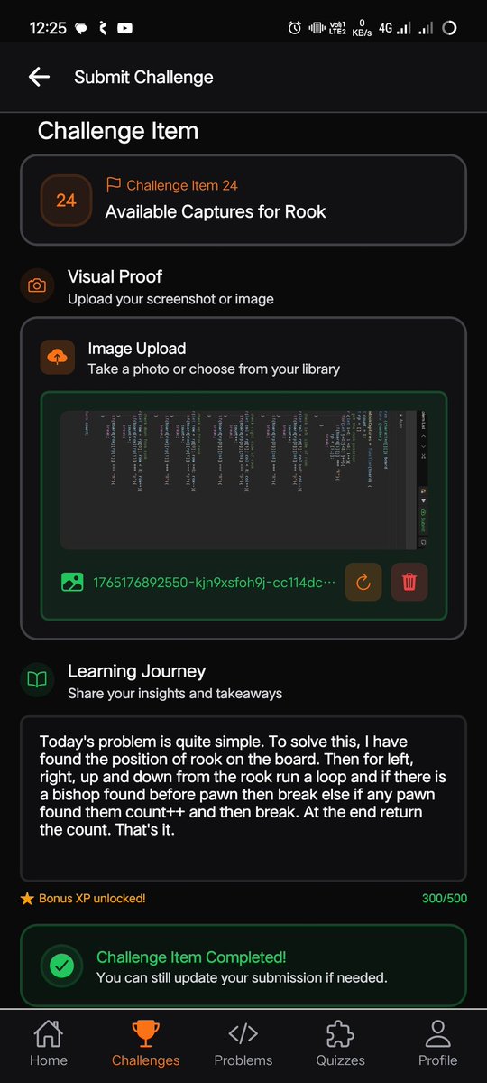 iamabhishek012's tweet image. #Day24 of #30DaysCodingChallenge
DSA with Java (Part-2) on Masterji app
Topic :  Available captures for rook
@Hiteshdotcom @ChaiCodeHQ