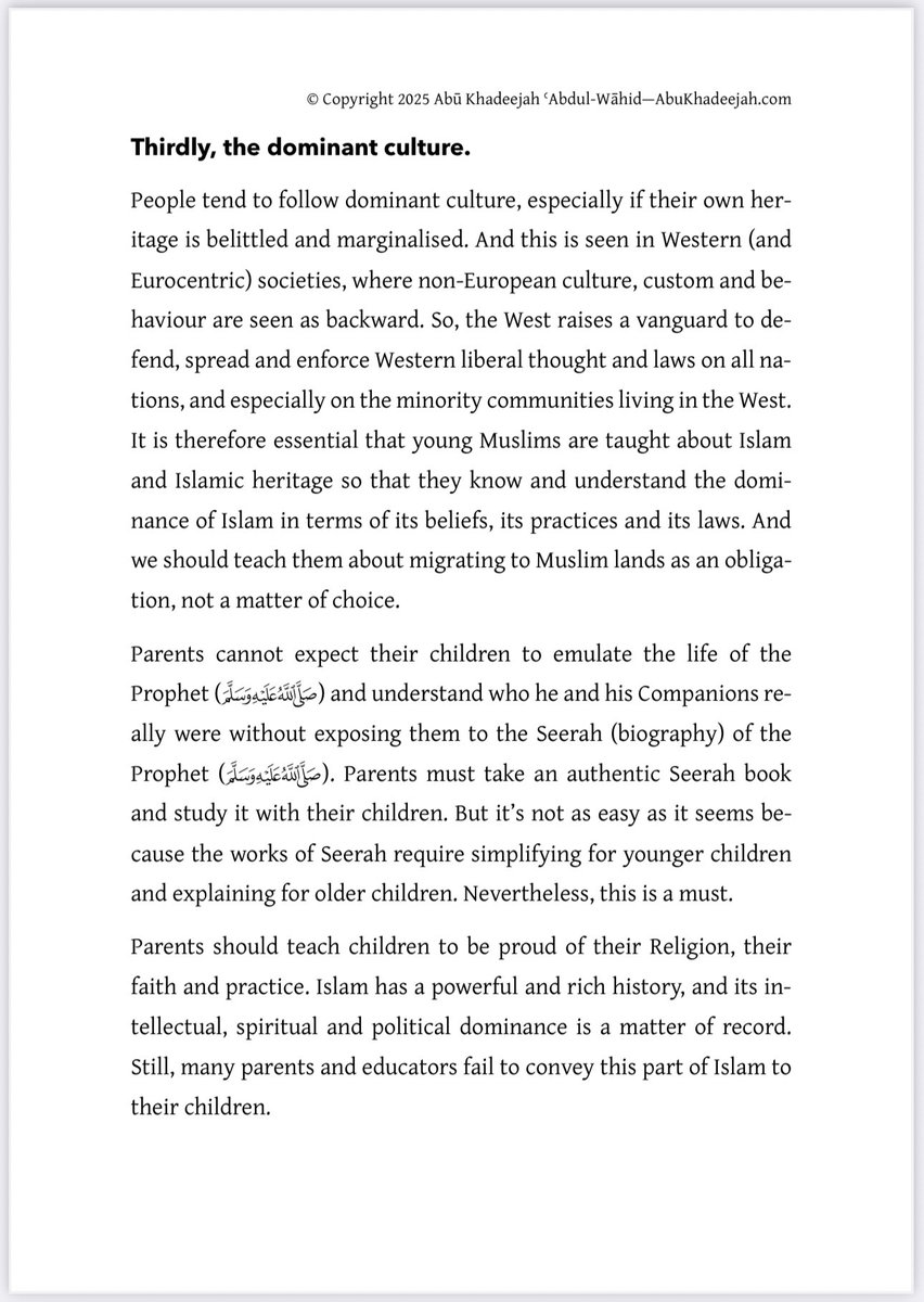 AbuKhadeejahSP's tweet image. New PDF book and article: 

🏡 Parents and Elders as Role Models for their Children in Establishing a Happy Islamic Home

By Abu Khadeejah Abdul-Wāhid.

Read / download / share from this link:

abukhadeejah.com/parents-elders…