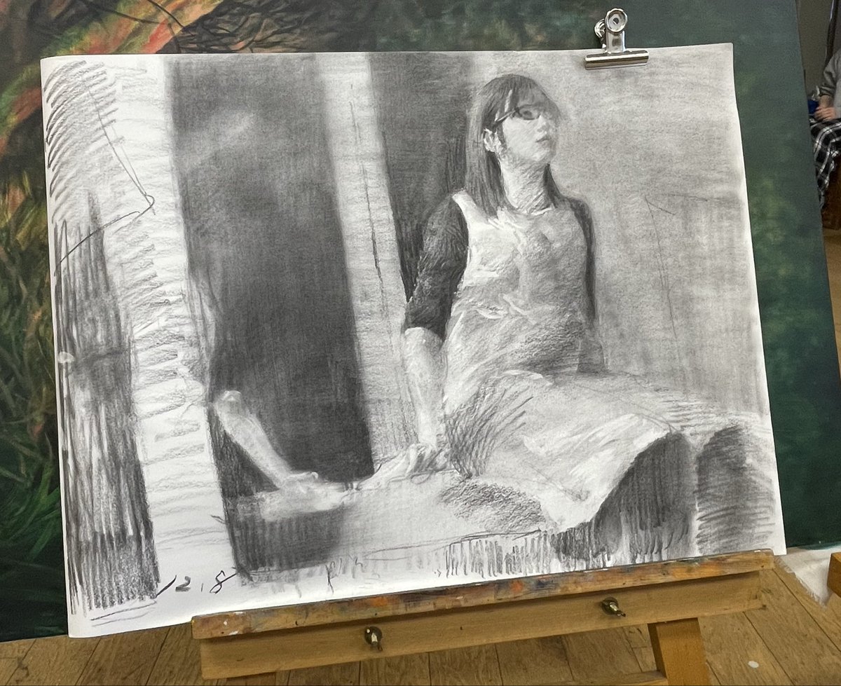 ドローイング 木炭画 ドローイング #人物画 #木炭デッサン