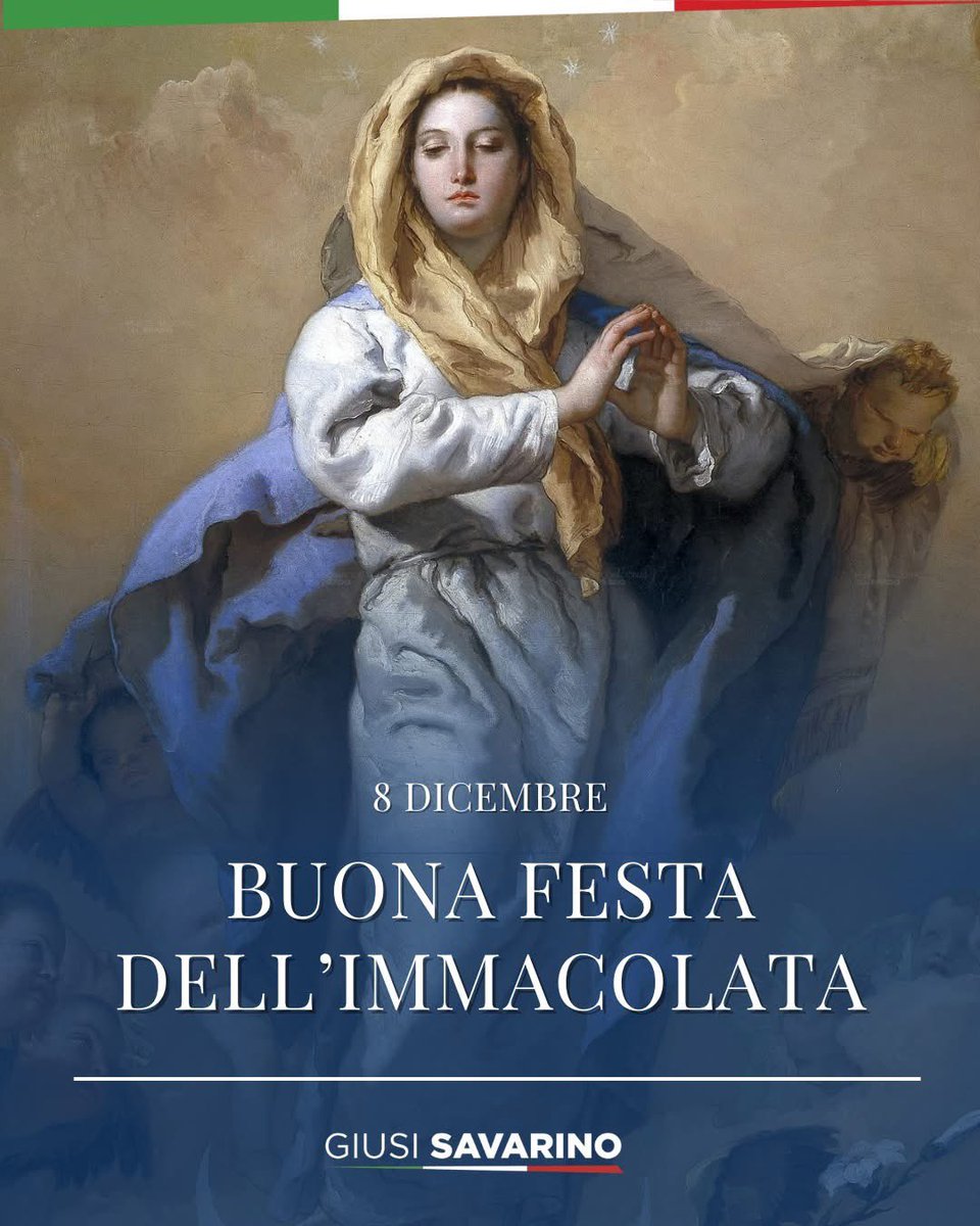 Oggi celebriamo l’𝗜𝗺𝗺𝗮𝗰𝗼𝗹𝗮𝘁𝗮 𝗖𝗼𝗻𝗰𝗲𝘇𝗶𝗼𝗻𝗲, un giorno che richiama alla purezza, alla luce e alle nostre radici più profonde.
Un augurio sincero a tutte le famiglie siciliane, affinché questa festa porti serenità nelle nostre comunità e speranza per il futuro.