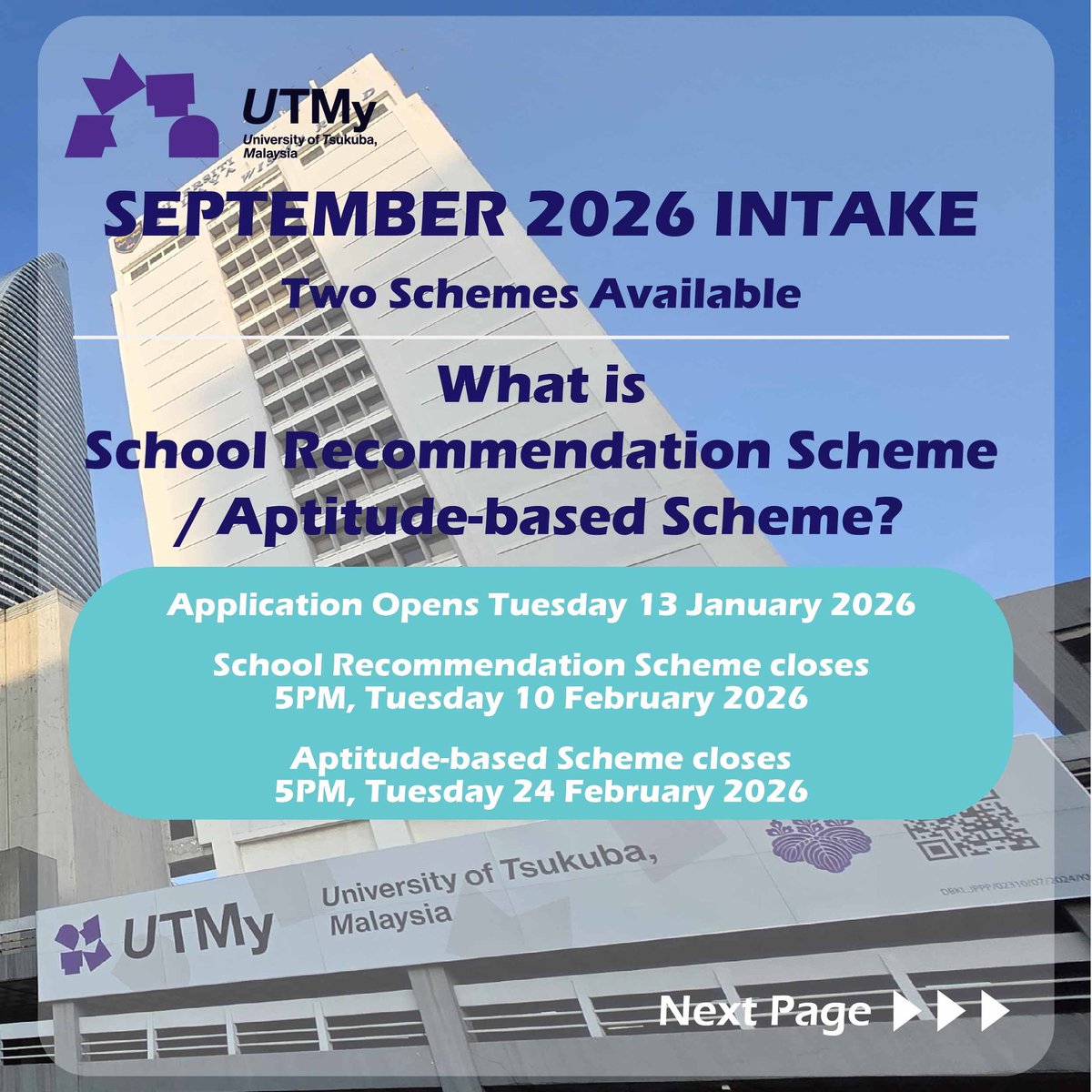 University of Tsukuba, Malaysia (UTMy) tweet media