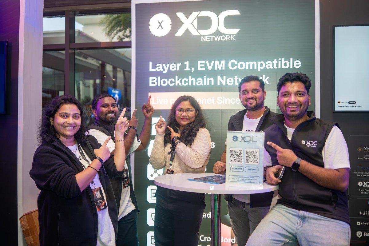 What an incredible ride at #IndiaBlockchainWeek2025! The XDC Network × Law Blocks AI booth was buzzing with energy! 
From live product demos (multi-signer e-signatures, AI-powered legal templates, blockchain-secured storage) to deep conversations about real-world value beyond