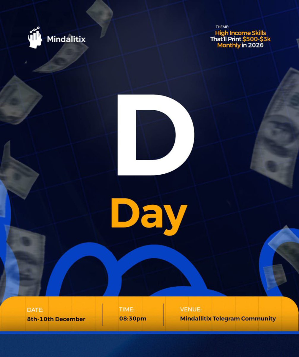 mindalitix's tweet photo. 🔥 IT’S TODAY! 🔥

Mindalitix Family… the wait is over!
Our 3-Day Digital Skills Webinar starts TODAY at 8:30 PM. 🚀

Turn on your notifications.
Come ready to learn.
Tonight can change your 2026. 💙🔥

👉 Join here: https://t.co/FRAGnBMVF6

Drop a reaction if you’re showing up! https://t.co/yzMFmxN0KH