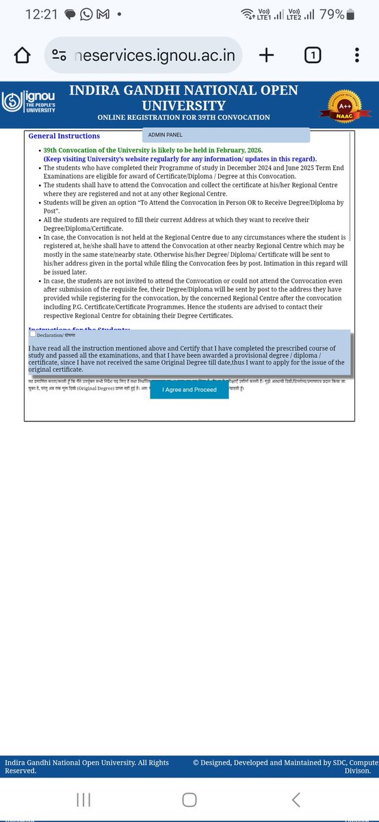 OfficialIGNOU's tweet image. ONLINE REGISTRATION FOR 39TH CONVOCATION  

onlineservices.ignou.ac.in/convocation/  

#IGNOU