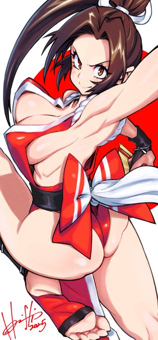 #今年も残りわずかなので今年一番伸びた絵を貼る 描いて自分の中で「流れ変わったな」と感じたのはこの元気いっぱいな不知火舞さん