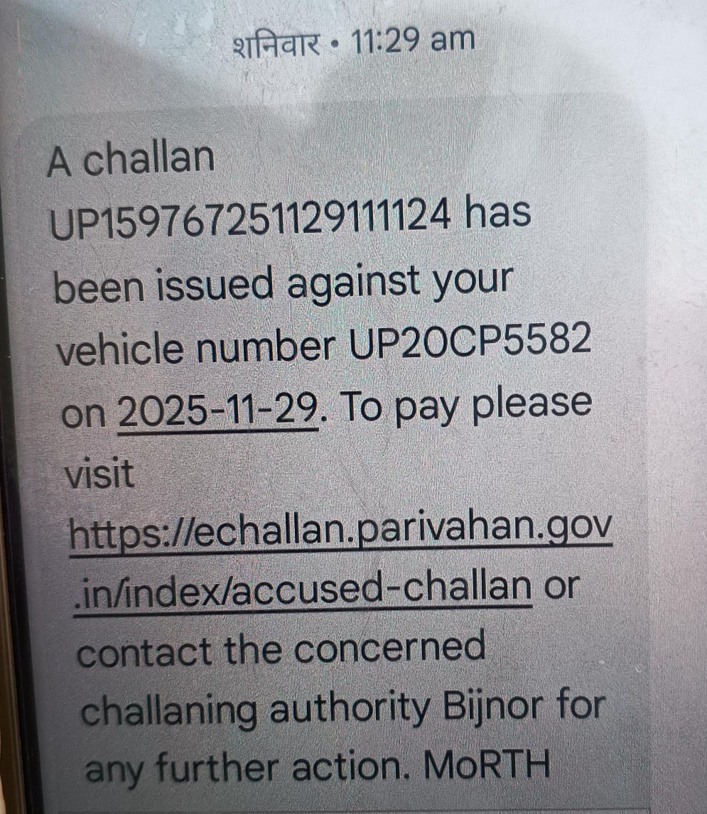 Aditya001604's tweet photo. @trafficpolbjr
यह कैसी लापरवाही है? चालान में अटैच फोटो में गाड़ी UP20CL5582 साफ़ दिख रही है, फिर भी चालान UP20CP5582 ट्रैक्टर पर कर दिया गया।
जब वाहन की फोटो बिल्कुल स्पष्ट है, तो गलत नंबर डालकर गलत चालान क्यों किया गया? तत्काल सुधार अपेक्षित है।
@bijnorpolice https://t.co/CEn4q2aBdl