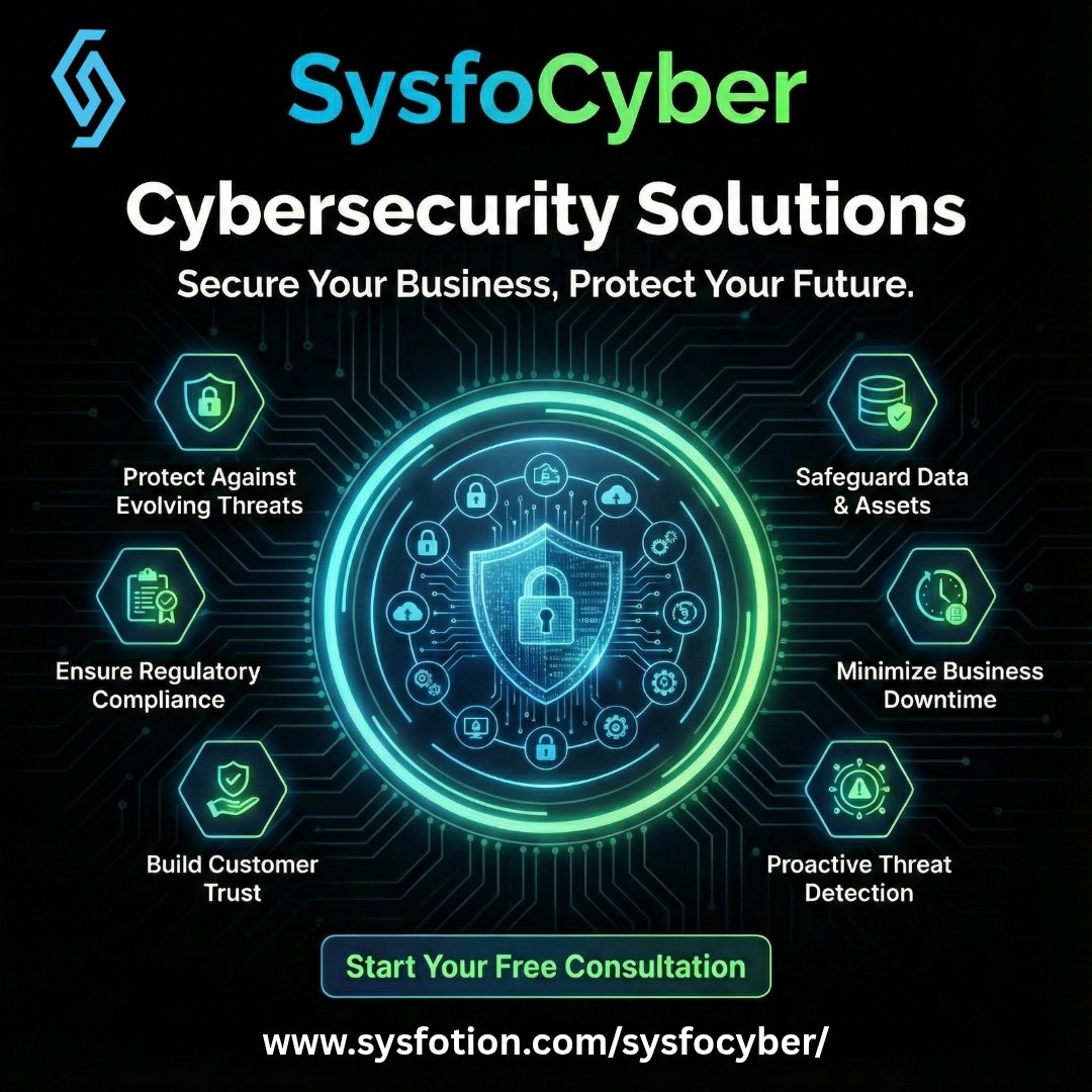 sysfotion's tweet image. Your business deserves top-tier protection.

🛡️ SysfoCyber delivers threat detection, data security &amp;amp; zero-downtime strategies to keep you safe 24/7.

Get started → sysfotion.com/sysfocyber/

#CyberSecurity #InfoSec #DataProtection #CyberThreats #ITSecurity #SysfoCyber #Sysfotion