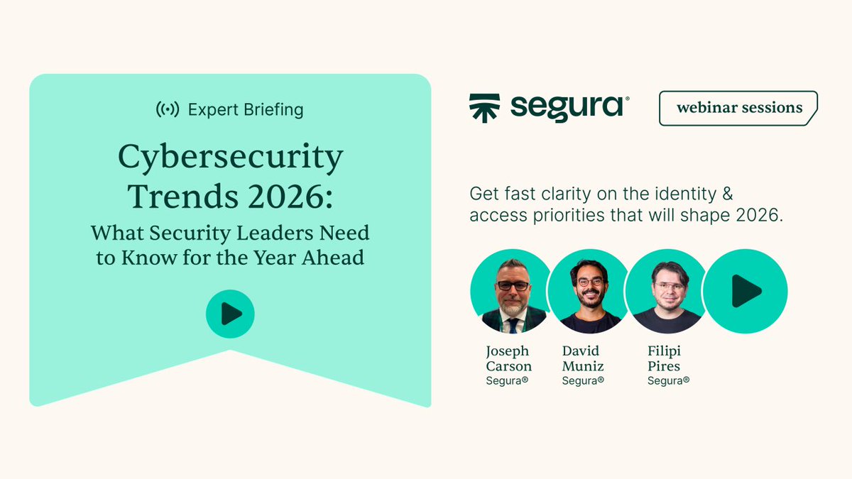 ServeCorr's tweet image. Right now, most security leaders are staring at a long list of priorities for 2026.

What actually deserves attention? What will matter most next year?

This expert briefing gives you the clarity you need before locking in decisions.

Register now: hubs.ly/Q03WXfW10