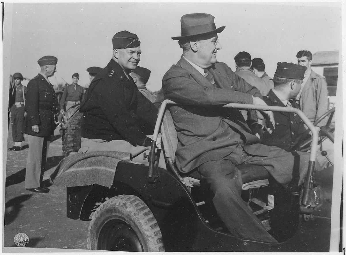 LRonLacy's tweet photo. #OTD in 1943
‘Franklin D. Roosevelt, General Eisenhower, and General Patton in Castelvetrano, #Sicily. 8 December 1943.’
#blackandwhitephotography #urbanphotography #streetphotography #architecture #warphotography #WW2 #Italy #FDR #Eisenhower #Patton #Castelvetrano #Sicilia https://t.co/mFACPIcuW4