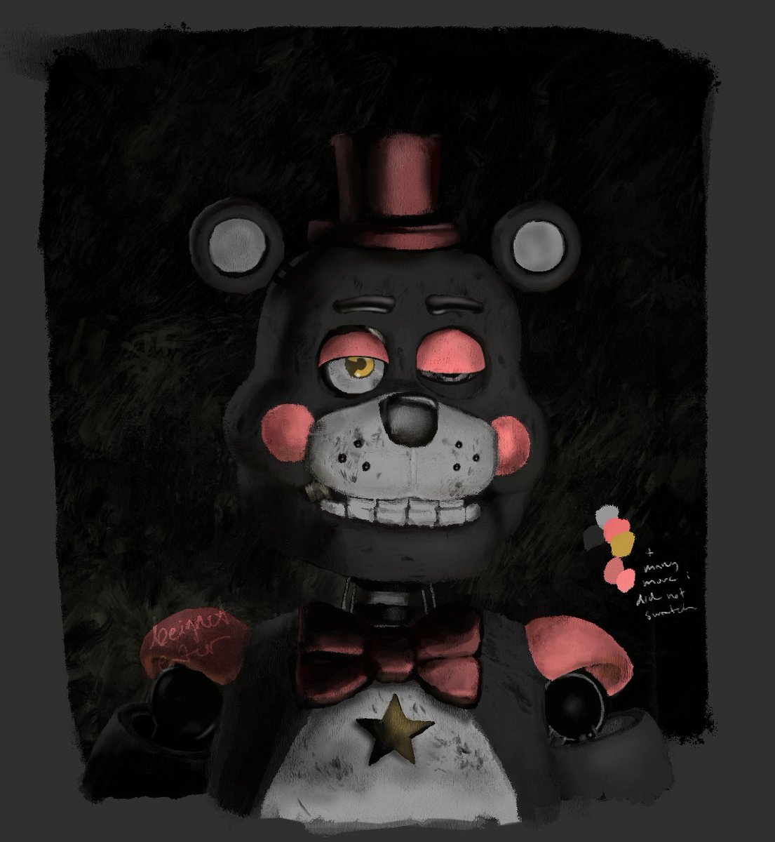 beigneteater's tweet photo. im out here Rendering and it is very scary but. recently did some quick studies i like, from a fan series that i am embarrassing about
#fnaf #jgems https://t.co/bfNTGkz7zO